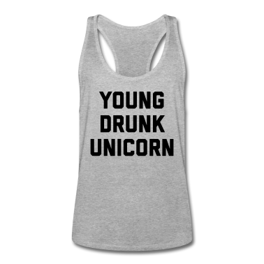Einhörner Tank Top - Young Drunk Unicorn Funny Quote