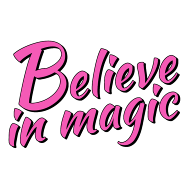 Motiv Believe in magic Logo in pink