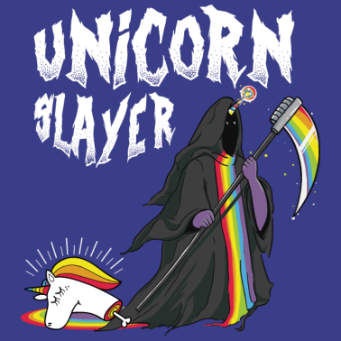 Motiv Einhorn Tod Sensenmann lustig Geschenk Weihnachten