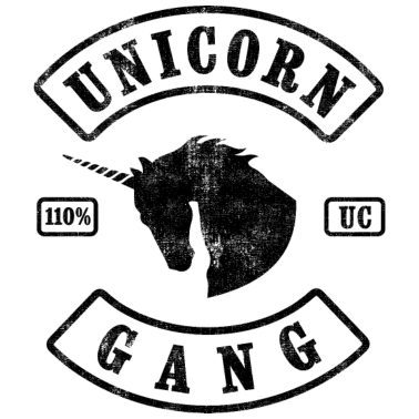 Motiv EINHORN, UNICORN GANG VINTAGE USED LOOK