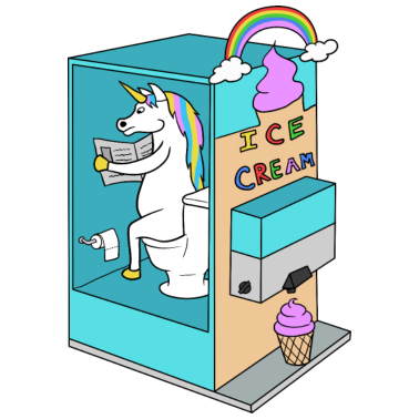 Motiv Einhorn lustig süß Geschenk Eis Weihnachten