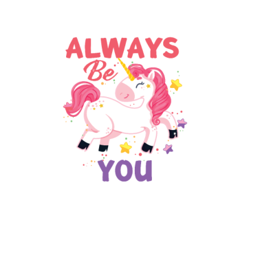 Motiv Einhorn Dame Stern Pink