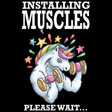 Motiv Installing Muscles Rainbow Einhorn Geschenk