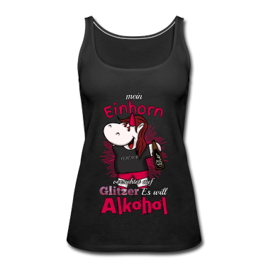 Einhörner Tank Top - Einhorn mit Alkohol
