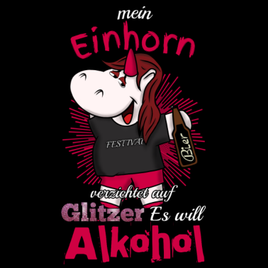 Motiv Einhorn mit Alkohol