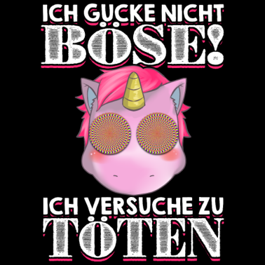 Motiv Einhorn Einhörner böse Sprüche Unicorn Geschenk