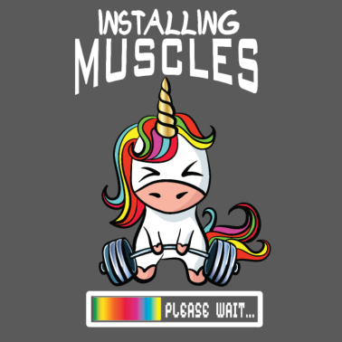 Motiv Installing Muscles Einhorn Bodybuilding