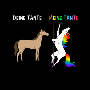 Motiv Tante Pole Dance Einhorn Tanz Kunst Stange Podest