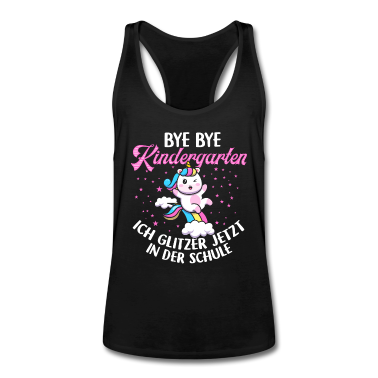 Einhörner Tank Top - Schulkind 2021 Mädchen Einhorn Glitzer Einschulung