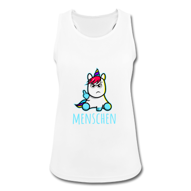 Einhörner Tank Top - I hasse Menschen Einhorn Mittelfinger Spruch