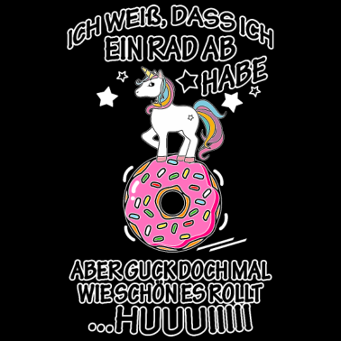 Motiv Einhorn ich weiß dass ich ein Rad ab habe Dounut