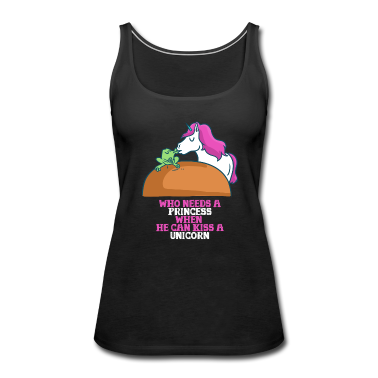 Einhörner Tank Top - Frosch küsst Einhorn