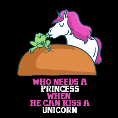 Motiv Frosch küsst Einhorn