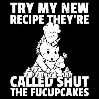 Motiv Einhorn Bäcker Kuchen Torte Backen Retro