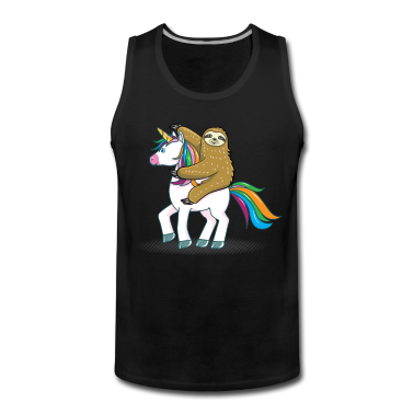 Einhörner Tank Top - Faultier reitet Einhorn Sloth Unicorn