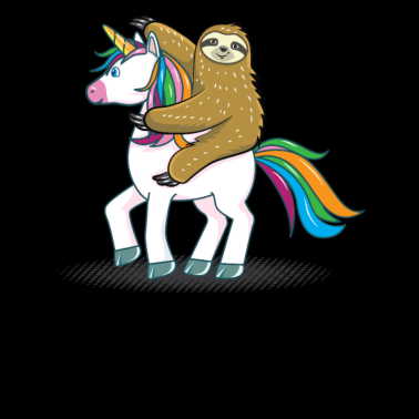 Motiv Faultier reitet Einhorn Sloth Unicorn