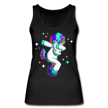 Einhörner Tank Top - Das Einhorn macht einen Dab auf dem Einrad.
