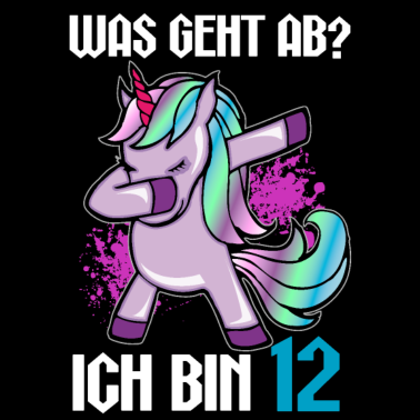 Motiv 12 Jahre Alt Geschenk Kinder Dabbing Einhorn