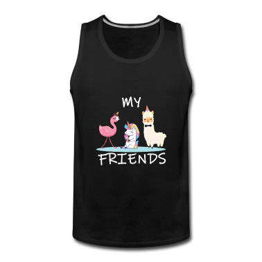 Einhörner Tank Top - Flamingo Einhorn Alpaka und Eis