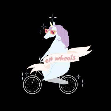 Motiv Unicorn on Wheels / Einhorn auf Fahrrad