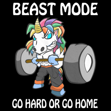 Motiv Einhorn, bodybuilder