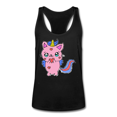 Einhörner Tank Top - Katze und Einhorn ist eins