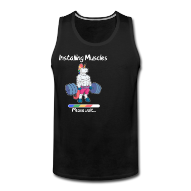 Einhörner Tank Top - Installing Muscles Please Wait Einhorn Fitness