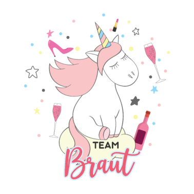 Motiv Team Braut Party Einhorn - Junggesellinnenabschied