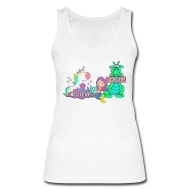 Einhörner Tank Top - Believe in yourself Einhorn Drache Meerjungfrau