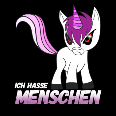 Motiv Einhorn Ich hasse Menschen