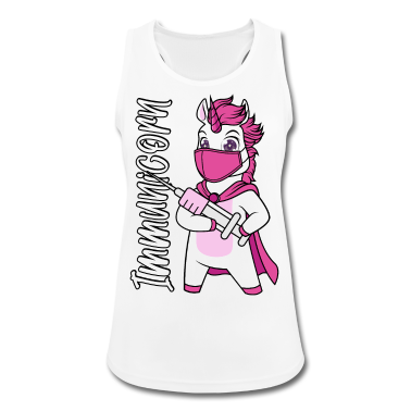 Einhörner Tank Top - Geimpft Impfung Einhorn Spritze Maske Immunicorn