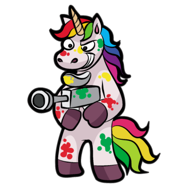 Motiv PAINTBALL Einhorn Markierer Airsoft Geschenk Kind