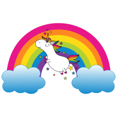 Motiv Regenbogen mit Einhorn
