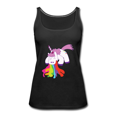Einhörner Tank Top - Kotzendes Einhorn Regenbogen