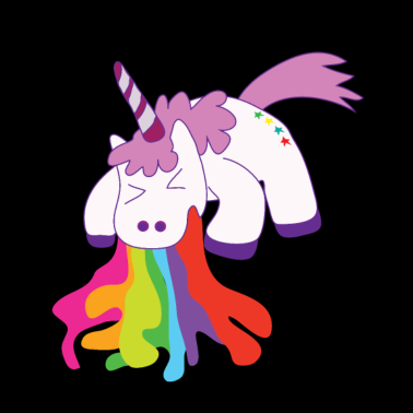 Motiv Kotzendes Einhorn Regenbogen