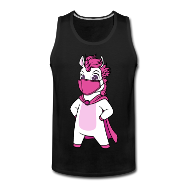 Einhörner Tank Top - Einhorn mit Gesichtsmaske Superheld Maske Lustig