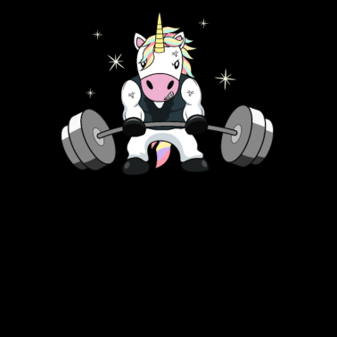 Motiv Gewichtheben Einhorn