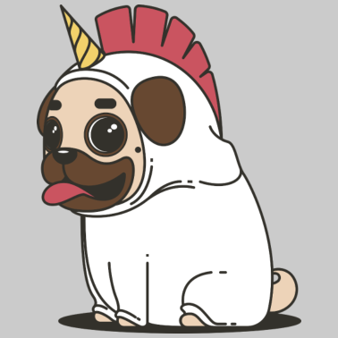 Motiv Bubule: das Einhorn Hund