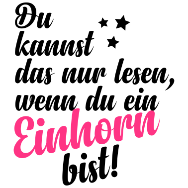 Motiv Einhorn (Spruch)