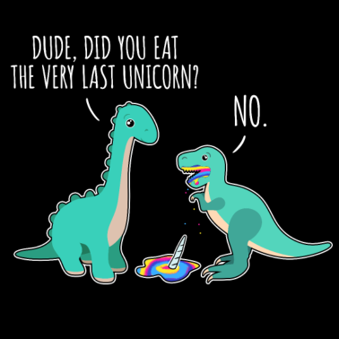 Motiv Lustiger Dino Einhorn Comic Dinosaurier T-Rex