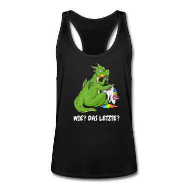 Einhörner Tank Top - Wie das letzte Geschenk Drache frisst Einhorn fun