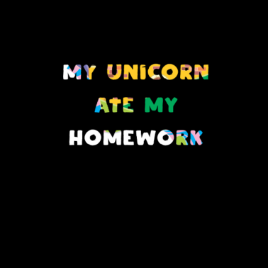 Motiv Unicorn Homework Einhorn Hausaufgaben