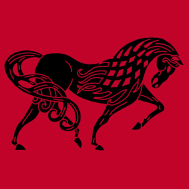 Motiv Keltisches schwarzes Pferd