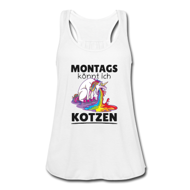 Einhörner Tank Top - Montags könnt ich kotzen Lustige Einhorn Sprüche