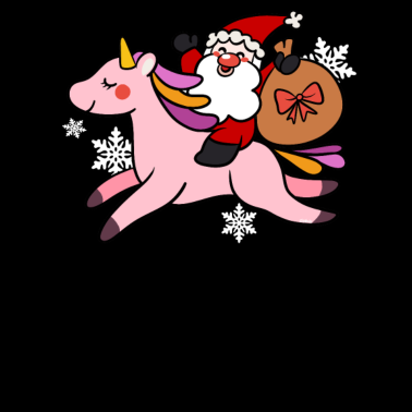 Motiv Einhorn Weihnachtsmann Einhörner