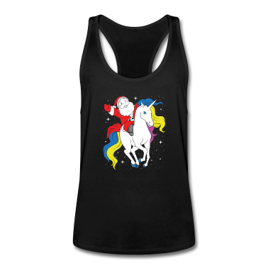 Einhörner Tank Top - Weihnachtsmann Einhorn bunt