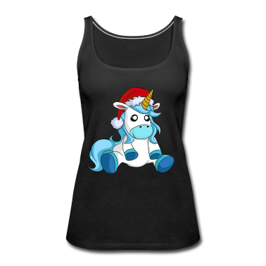Einhörner Tank Top - Einhorn Weihnachten Bommelmütze