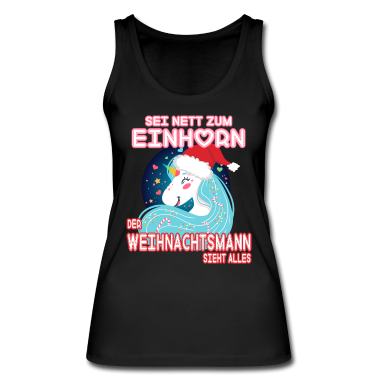 Einhörner Tank Top - Sei nett zum Einhorn Weihnachten