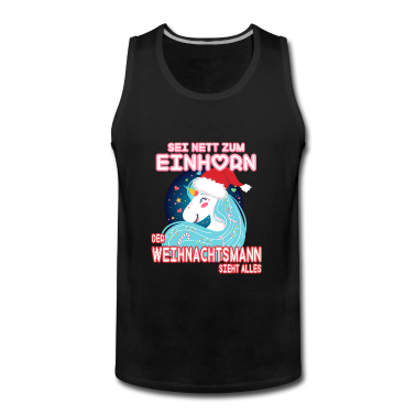 Einhörner Tank Top - Sei nett zum Einhorn Weihnachten