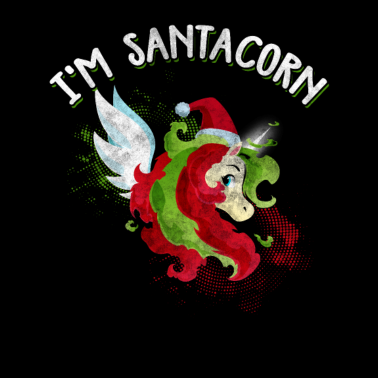 Motiv Einhorn Weihnachten Santa Klaus Kinder Geschenk